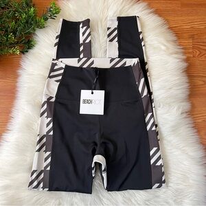 NWT Beach Riot Houndstooth High Waist Leggings Black White Medium